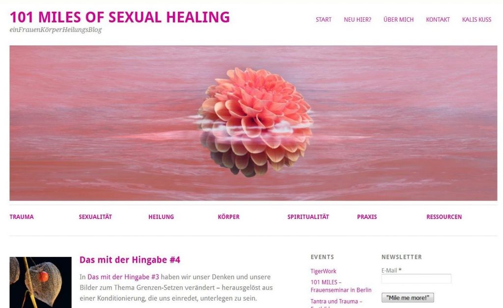 Screenshot Frauenheilungs-Blog zu Missbrauch und Trauma