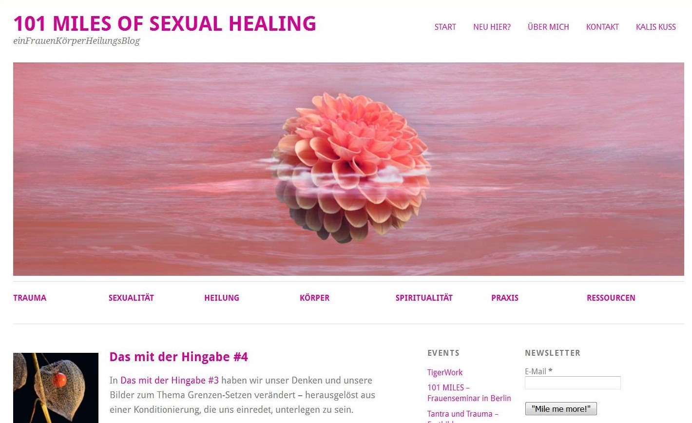 Screenshot Frauenheilungs-Blog zu Missbrauch und Trauma