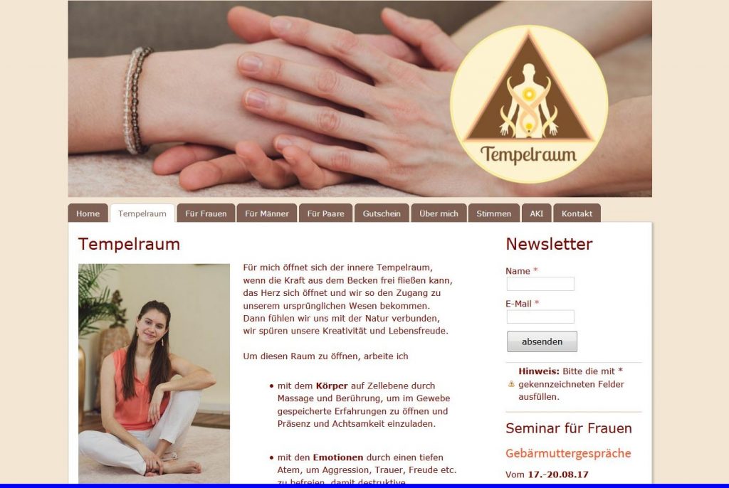 Tempelraum Eifel Yoni-Massage Johanna Holembowski