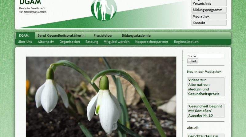 Webseite DGAM Gesundheitspraktikerin für Sexualität BfG