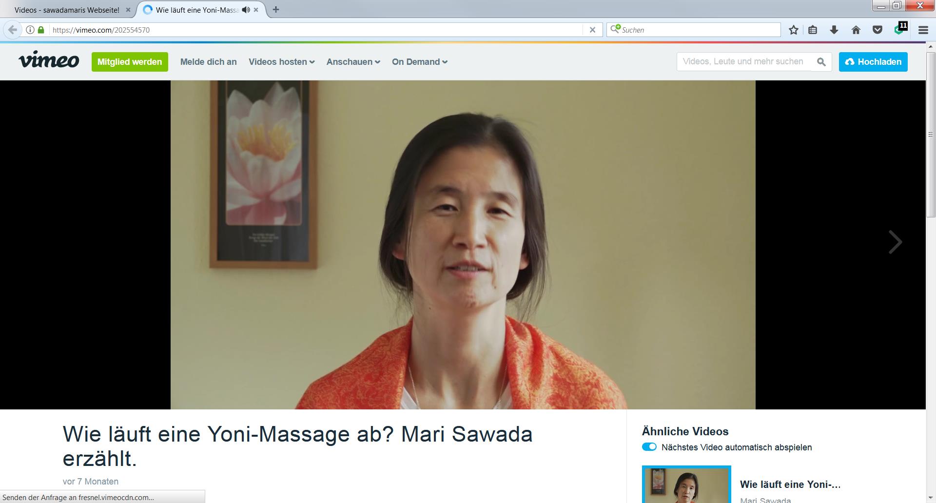 Mari Sawada erklärt den Ablauf der Yoni-Massage