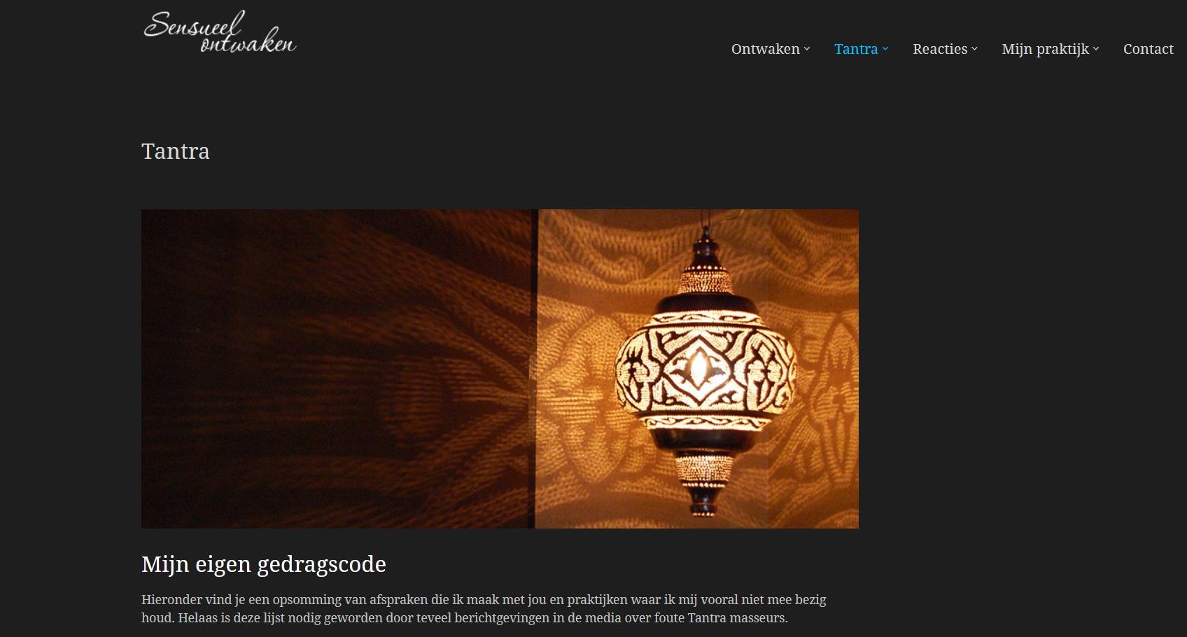 screenshot verhaltenscodex Tantramasseur Andre van Vliet Niederlande