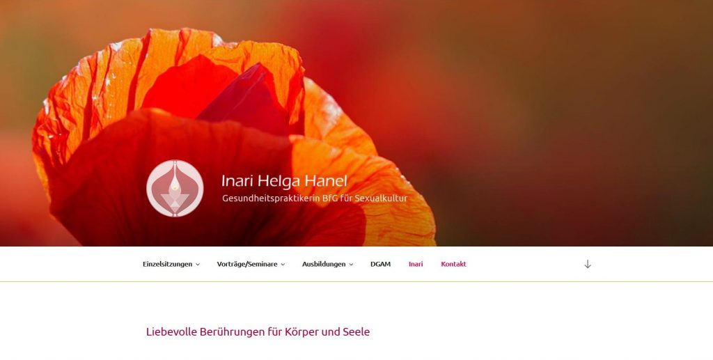 Inaria Hanel Webseite Screenshot