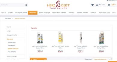 Screenshot Herz und Geist Shop Gleitmittel für Yoni-Massage