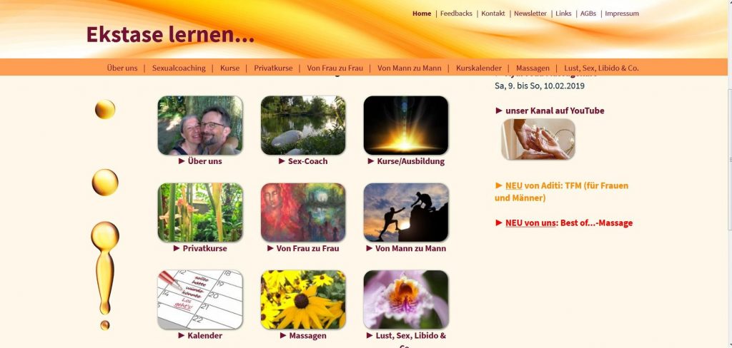 Screenshot Ekstase-Lernen SChweiz Kurse mit Aditi Hierling