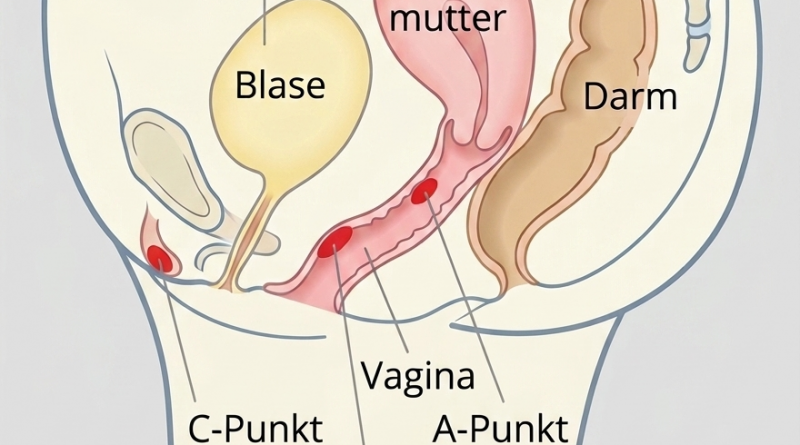 Grafik A-Punkt in der Vagina, Querformat