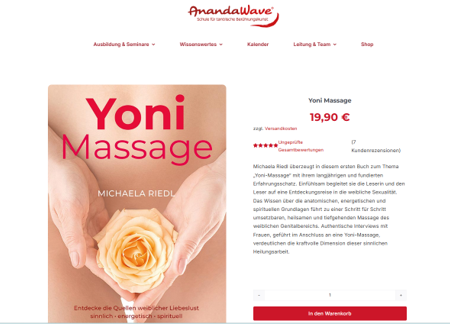 Shop von Michaela Riedl mit Yoni-Massage-Buch