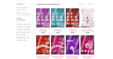 Screenshot zu LoveBase Shop Kurzanleitungen für Yoni-Massagen