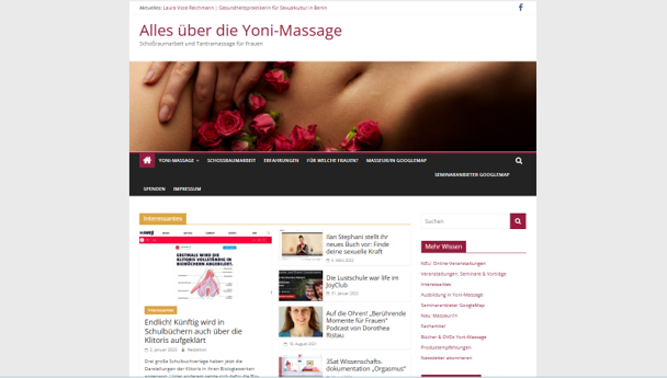 Screenshot altes Yoni-Massage-Portal
